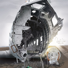 Island Flugzeug-Wrack Island Flugzeug-Wrack