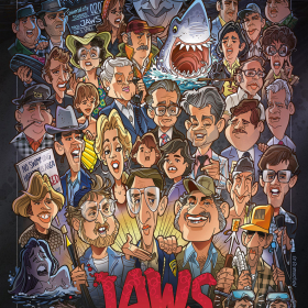 Karikatur JAWS / Der Weisse Hai - Cast Karikatur JAWS / Der Weisse Hai - Cast
