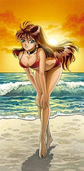 Manga beach girl