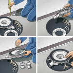 Technische Infografik Bodenverlegung