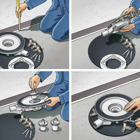 Technische Infografik Bodenverlegung Technische Infografik Bodenverlegung