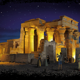 Tempel bei Nacht Tempel bei Nacht