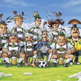Tirol football team cartoon Tirol football team cartoon