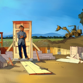 The house is gone The house is gone