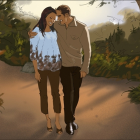 Walking in park Walking in park