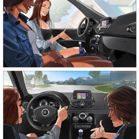 Women driving car Women driving car