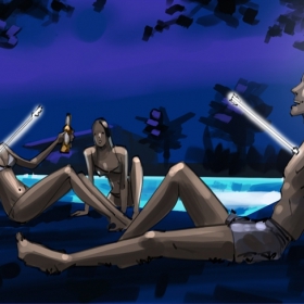 Night swimming pool Night swimming pool