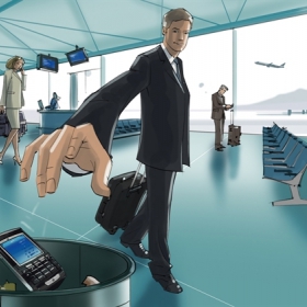 Throwing away cellphone Throwing away cellphone