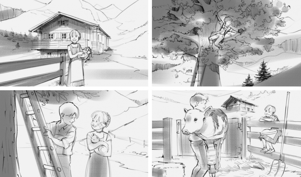 Storyboards, Animatics, Visuals für die MaFo, Moodfilme, Food, P